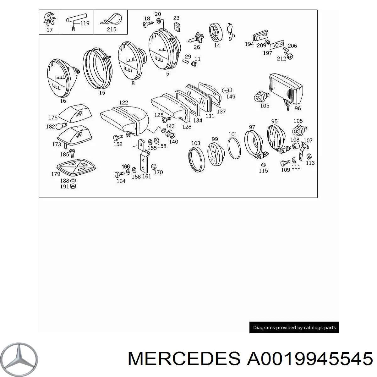  Mercedes A0019945545 preço, a partir de 2,95 USD