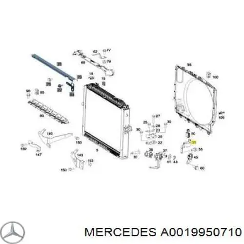 Braçadeira de aperto metálica, universal A0019950710 Mercedes