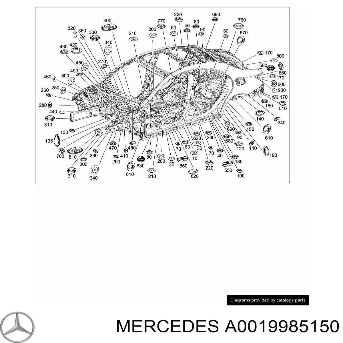 A0019985150 Mercedes Tampa de tanque de fluido para lavador