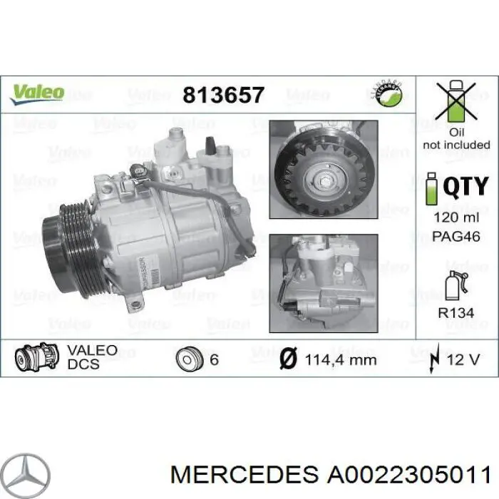 Compressor de aparelho de ar condicionado Mercedes A0022305011 preço, a partir de 151,53 USD