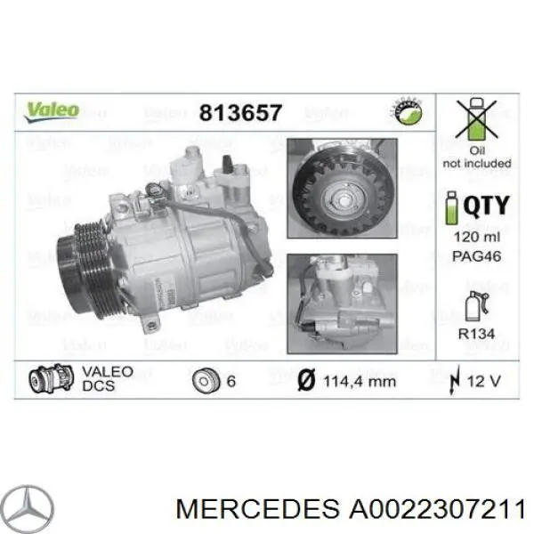 Compressor de aparelho de ar condicionado Mercedes A0022307211 preço, a partir de 280,92 USD