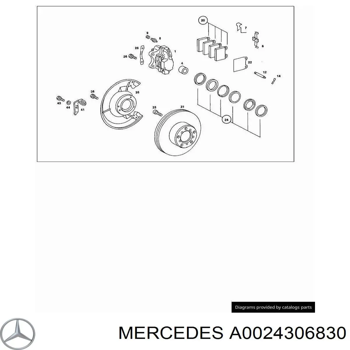 Reforçador dos freios a vácuo Mercedes A0024306830 preço, a partir de 2357,08 USD