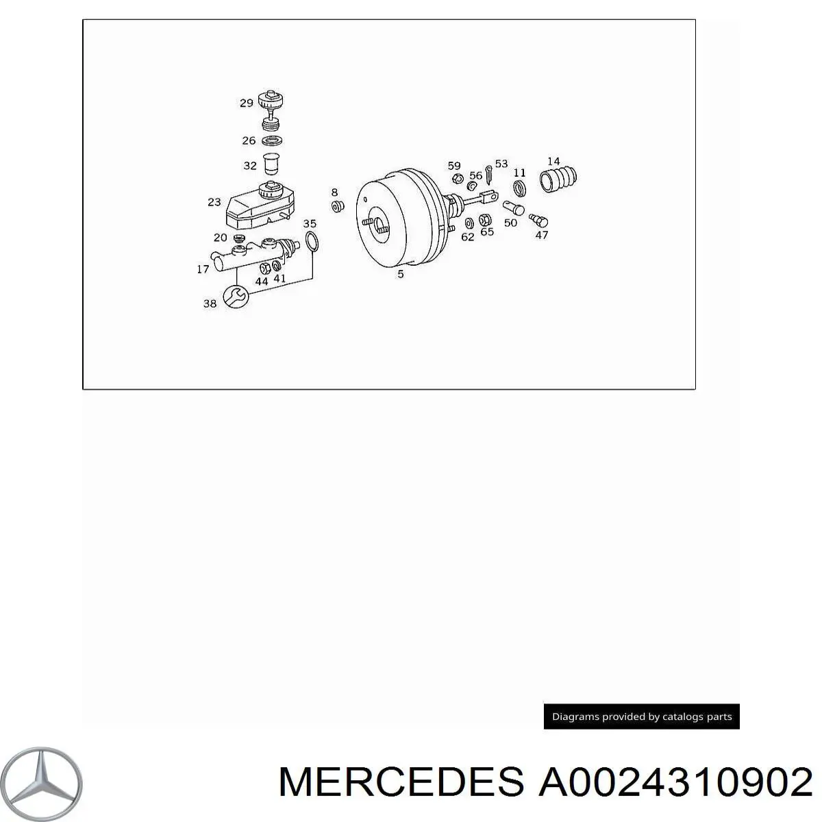 Tanque de cilindro mestre do freio (de fluido de freio) Mercedes A0024310902 preço, a partir de 364,88 USD
