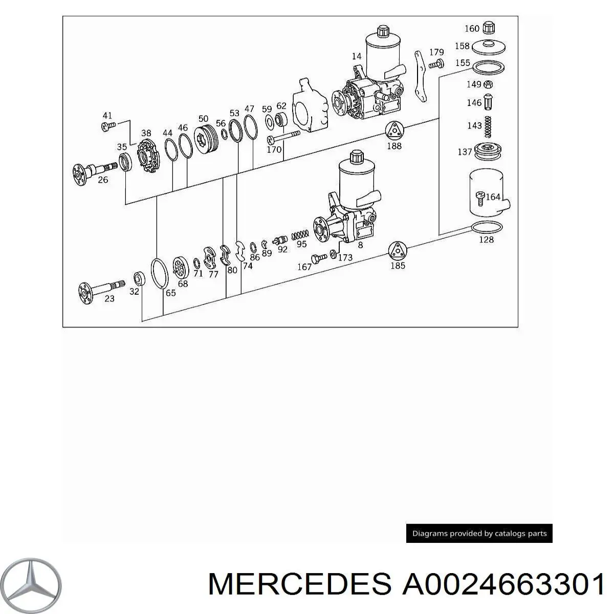 Bomba da Direção hidrâulica assistida Mercedes A0014669201 preço, a partir de 927,84 USD