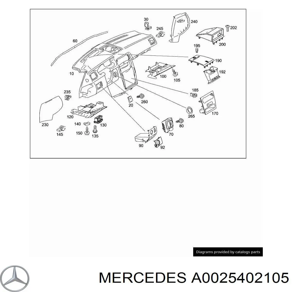  Mercedes A0025402105 preço, a partir de 86,05 USD