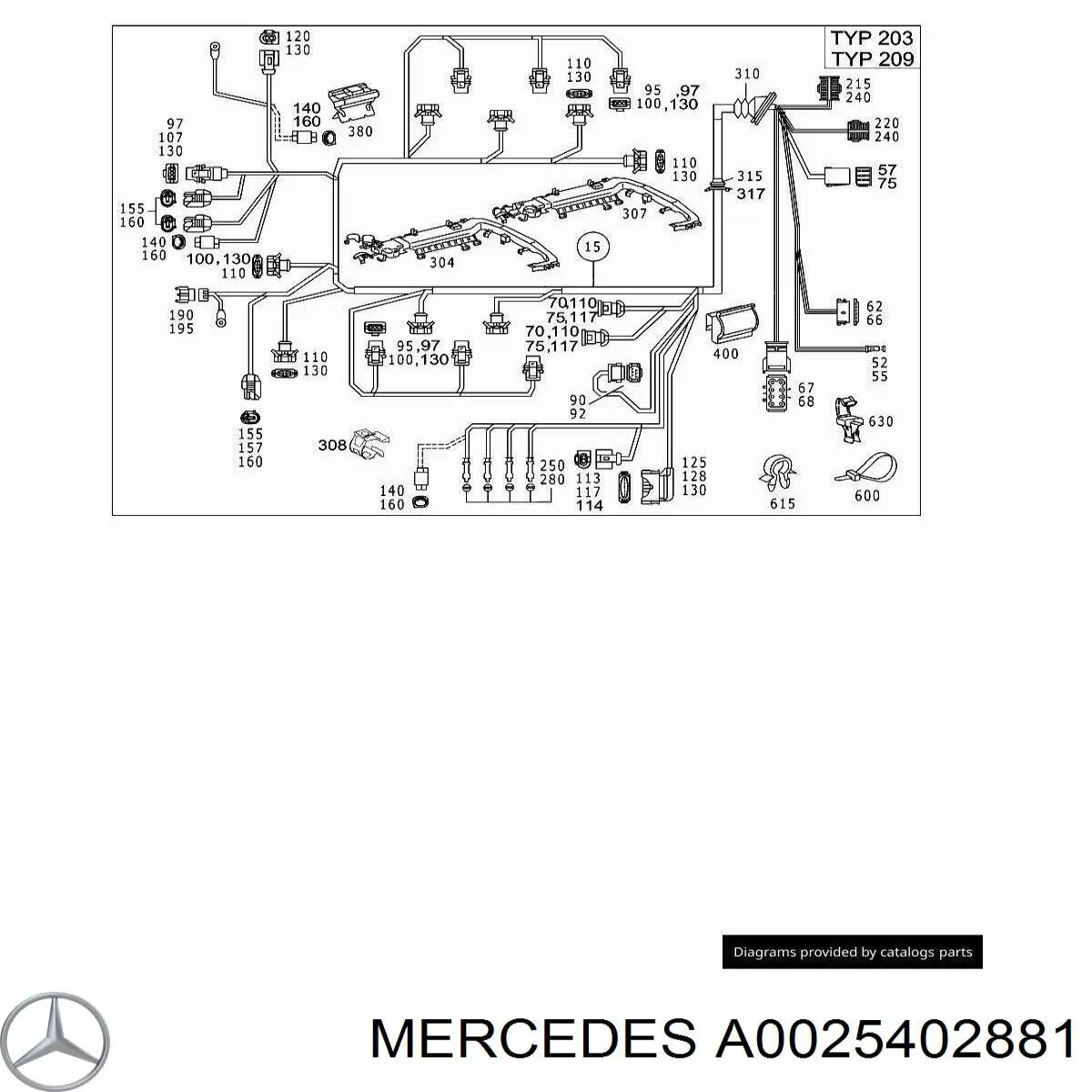 A0025402881 Mercedes 