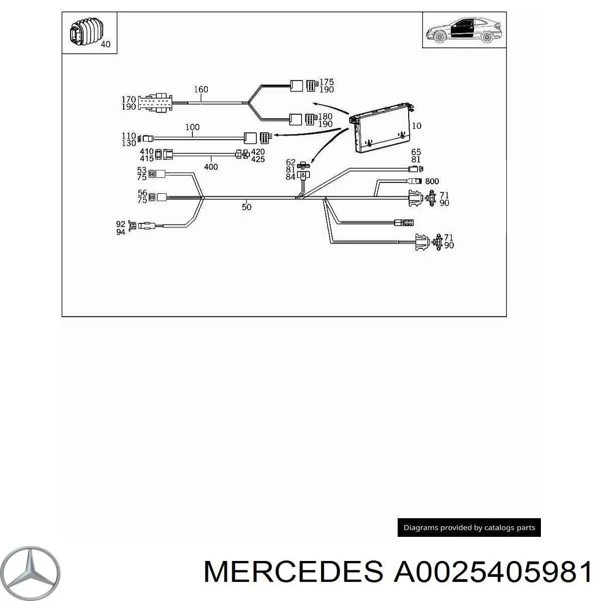A0025405981 Mercedes 