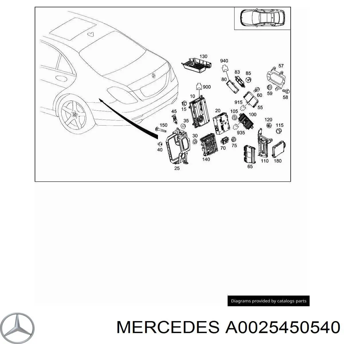 A0025450540 Mercedes 