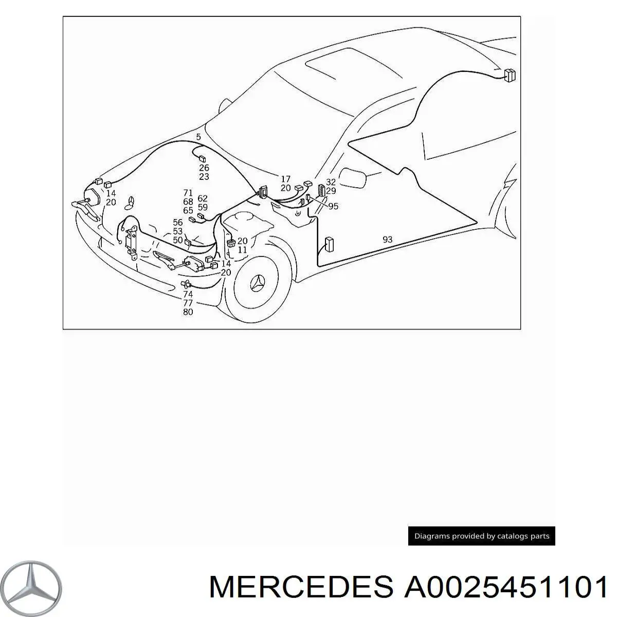 Unidade de dispositivos de segurança Mercedes A0025451101 preço, a partir de 14,11 USD
