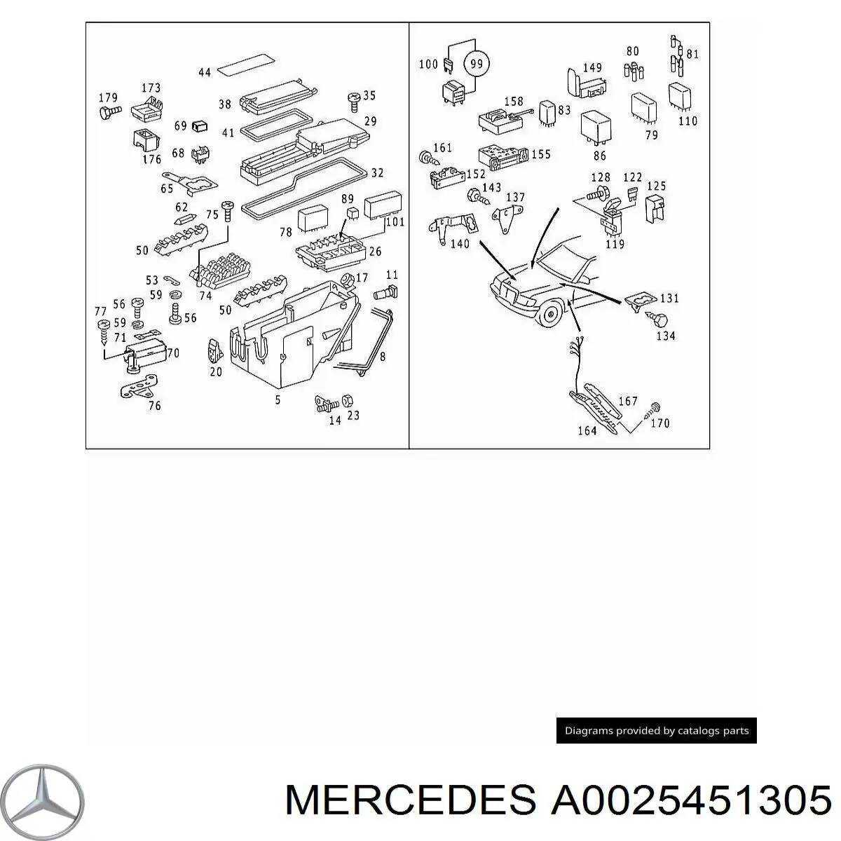  Mercedes A0025451305 preço, a partir de 88,53 USD