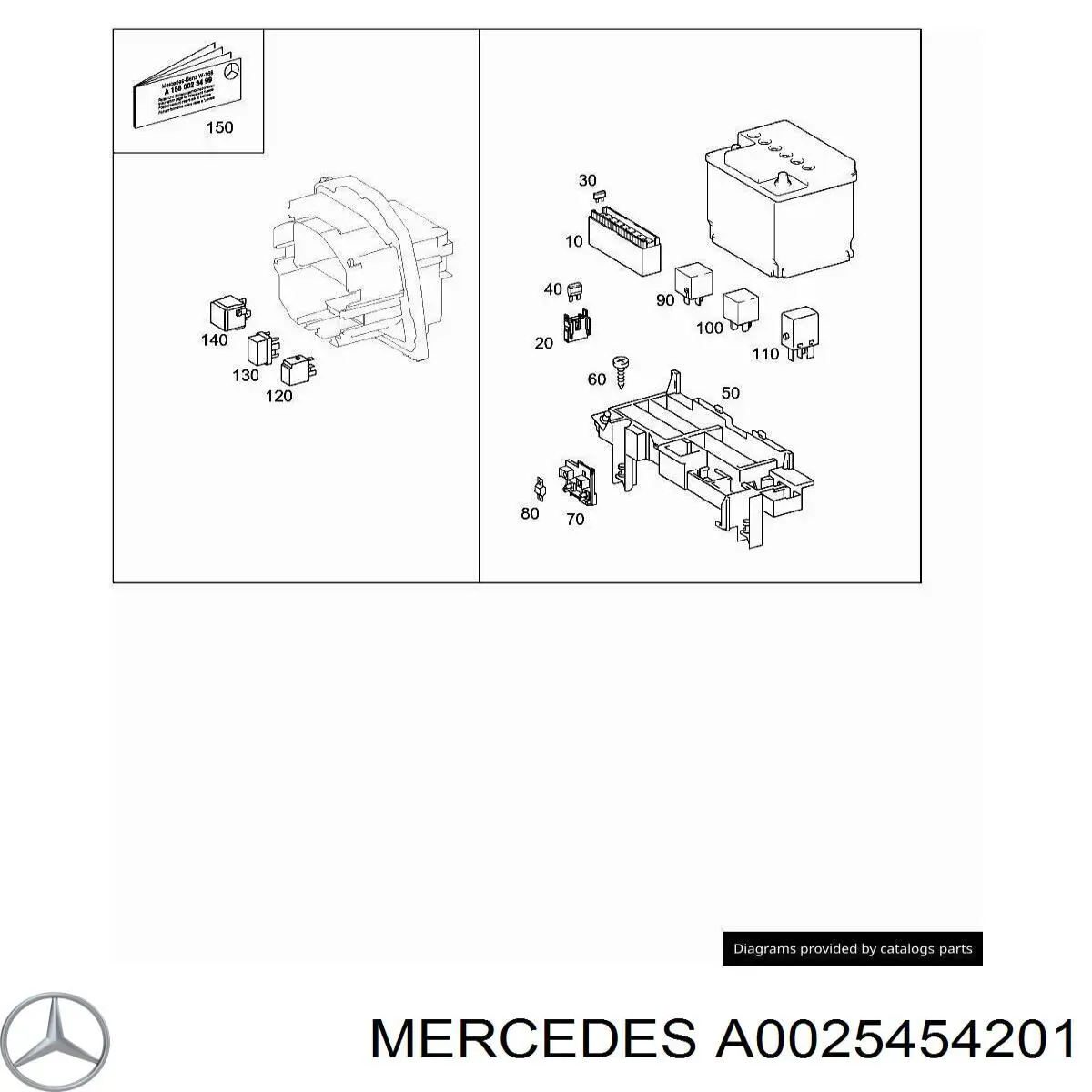 A0025454201 Mercedes Unidade de dispositivos de segurança