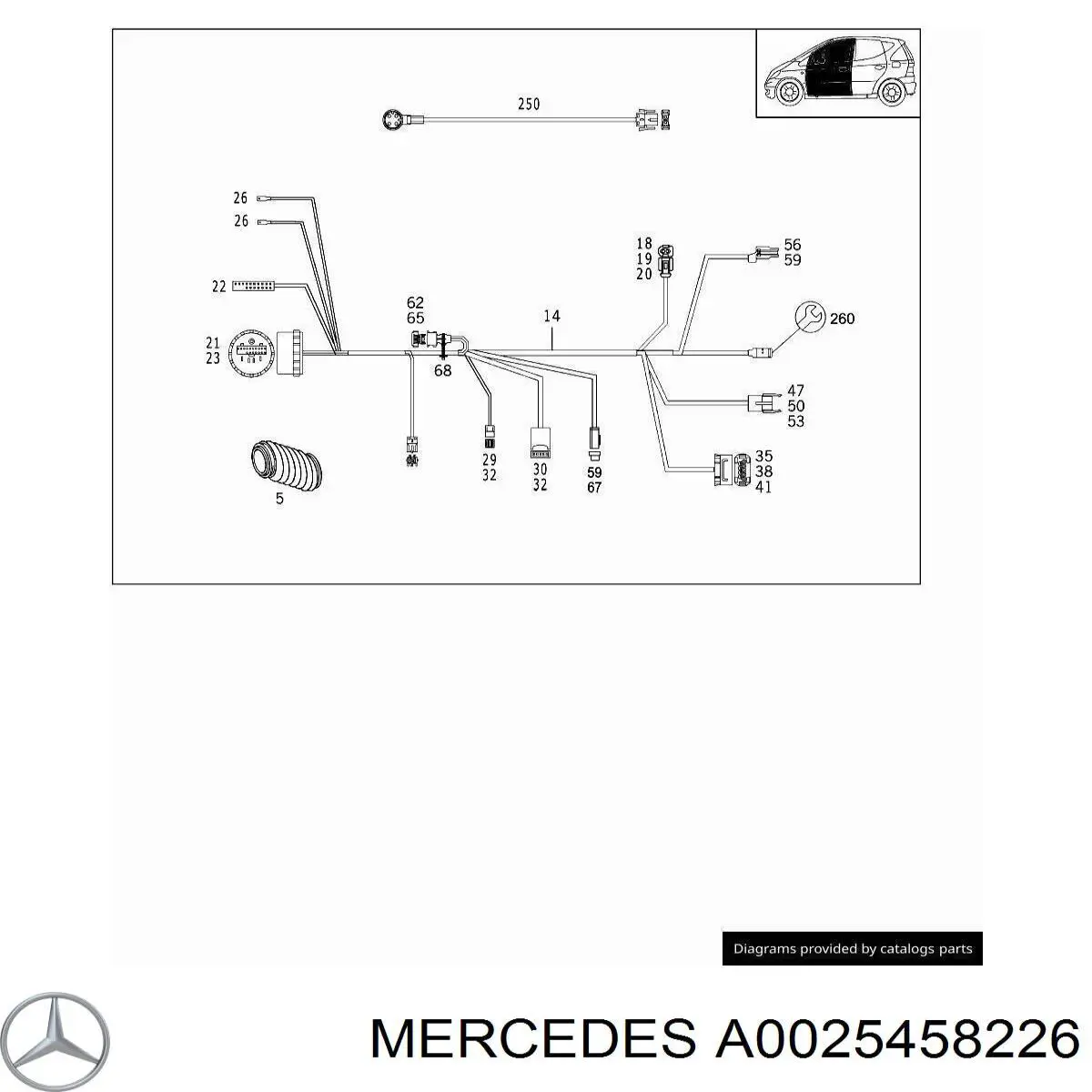  Mercedes A0025458226 preço, a partir de 14,88 USD