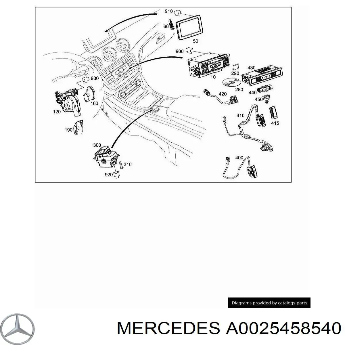 A0025458540 Mercedes 