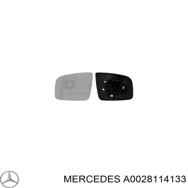 Elemento espelhado do espelho de retrovisão esquerdo A0028114133 Mercedes