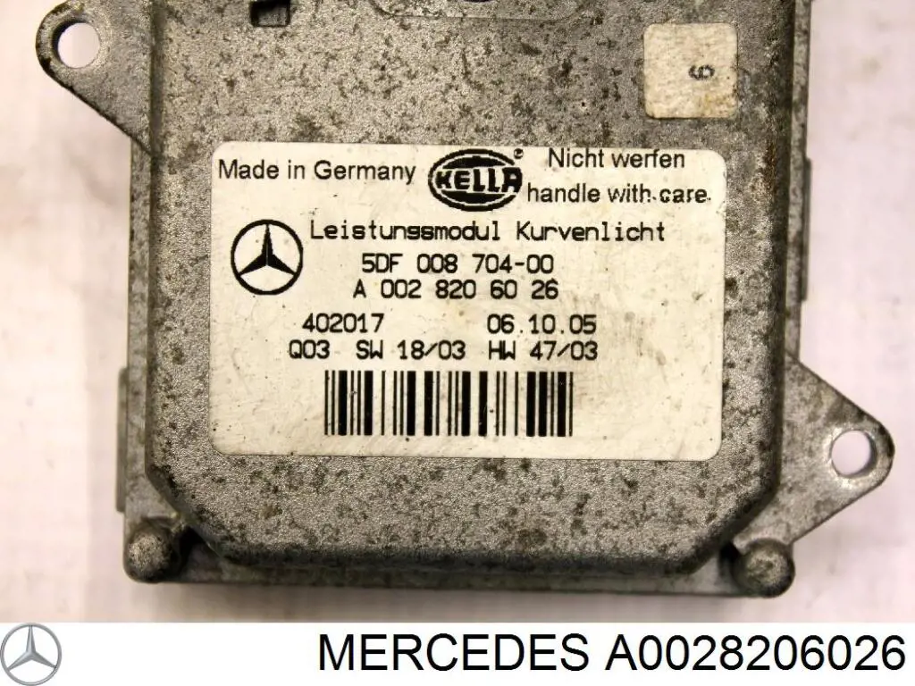 A003820582664 Mercedes Módulo de direção (Centralina eletrônica) das luzes