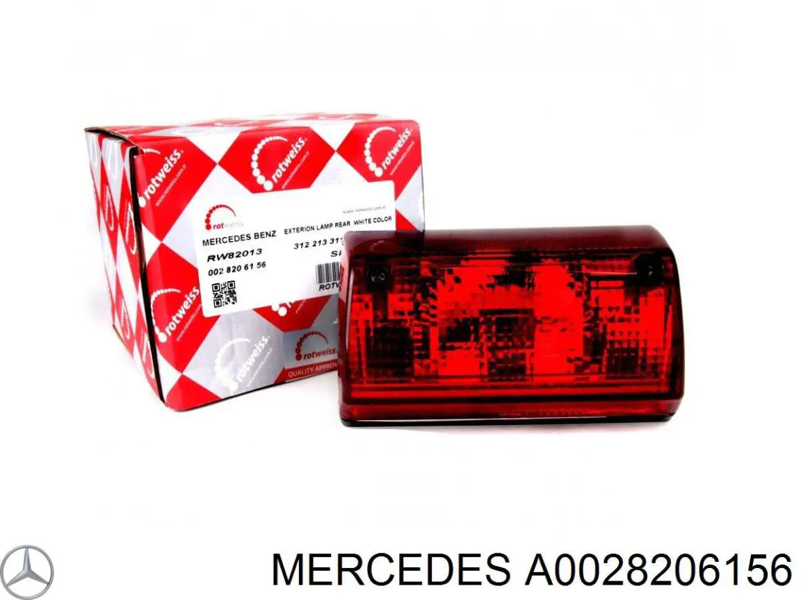 A0028206156 Mercedes Sinal de parada traseiro adicional