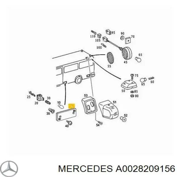 Posição (pisca-pisca) Mercedes A0028209156 preço, a partir de 13,12 USD