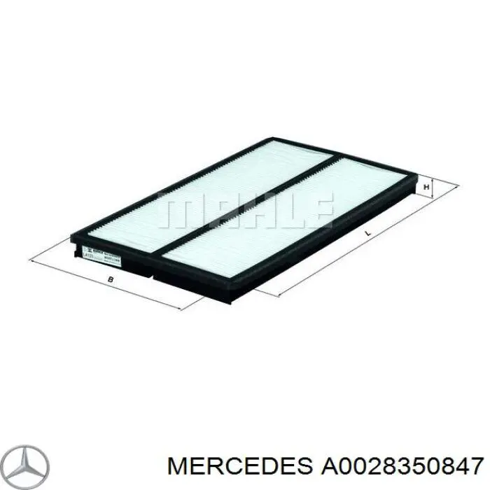 Filtro de salão Mercedes A0028350847 preço, a partir de 17,79 USD