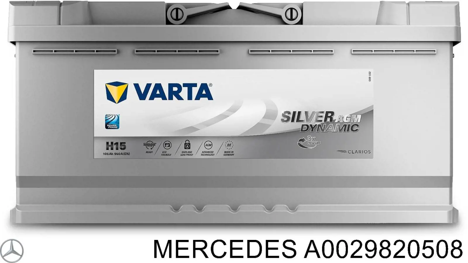Bateria recarregável (PILHA) Mercedes A0029820508 preço, a partir de 403,35 USD