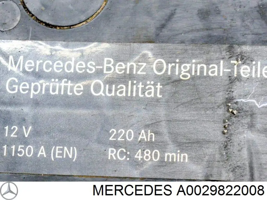 Bateria recarregável (PILHA) Mercedes A0029822008 preço, a partir de 574,70 USD