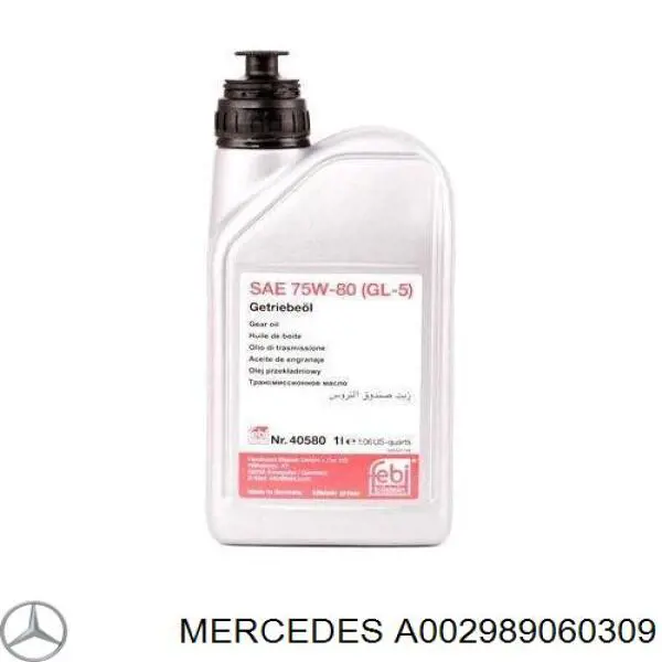 Óleo de transmissão Mercedes A002989060309 preço, a partir de 31,00 USD