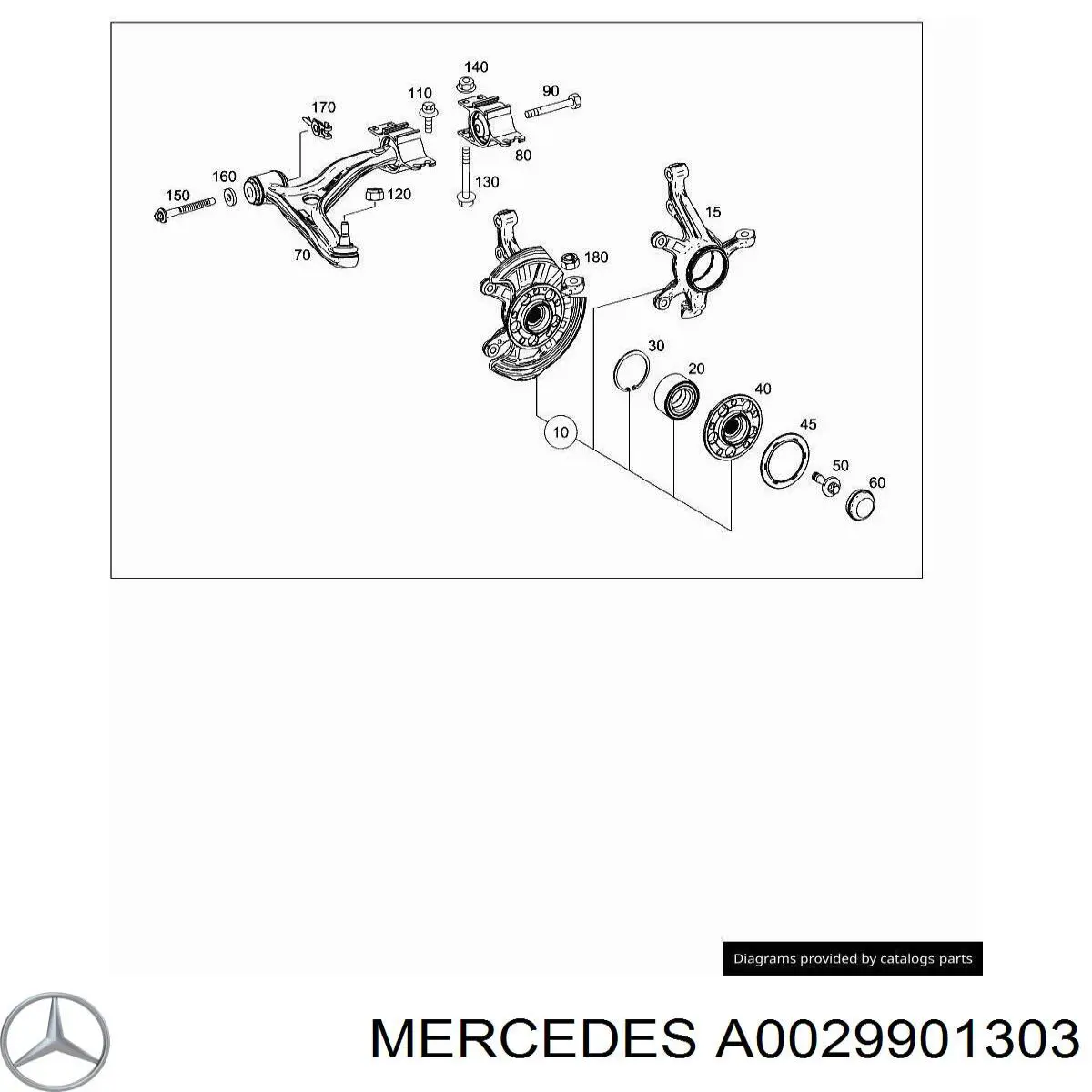 Compre A0029901303 Mercedes Parafuso do eixo dianteiro (CV) externo