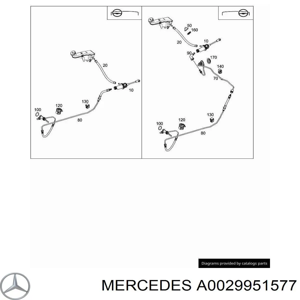 A0029951577 Mercedes Braçadeira de tubo do freio