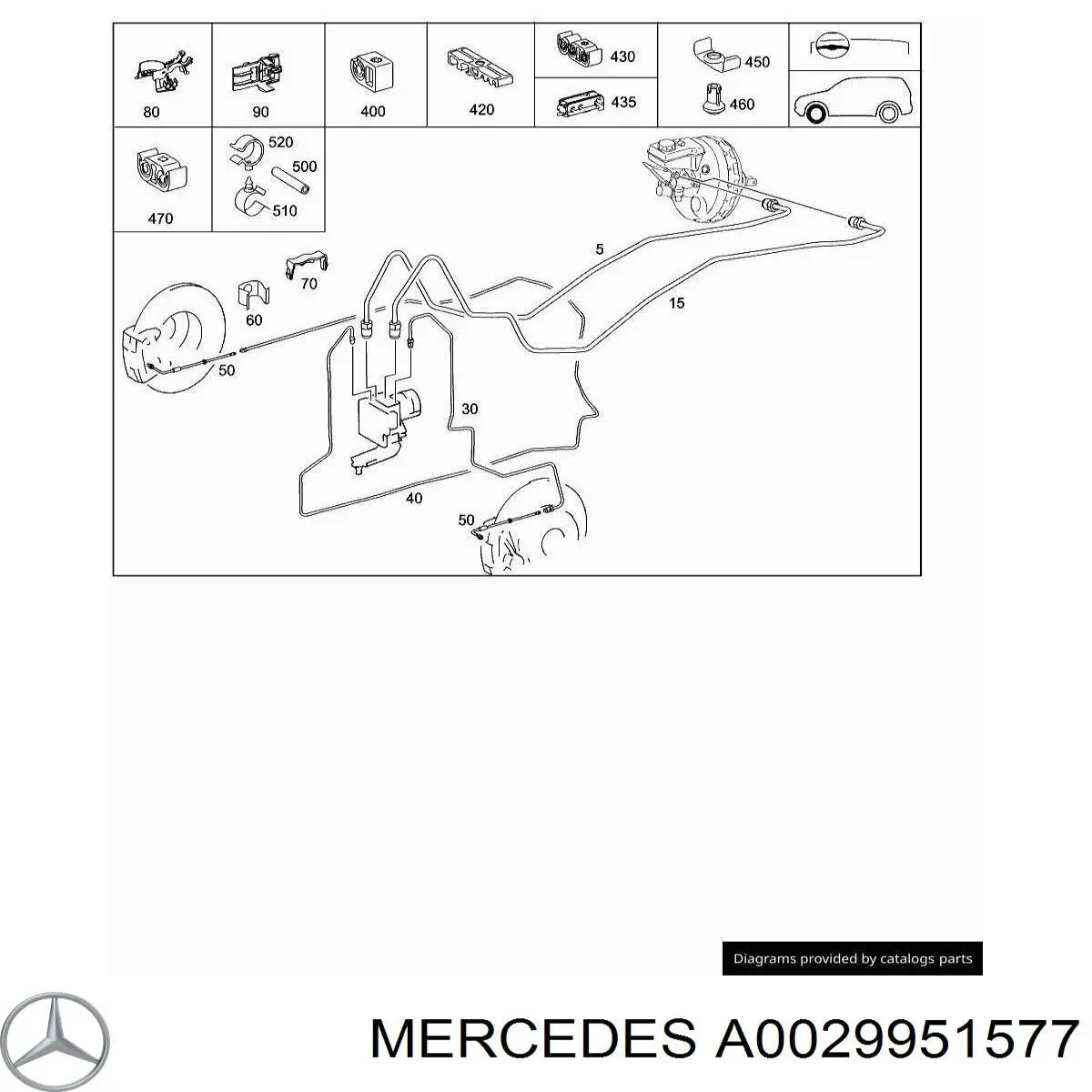 Braçadeira de tubo do freio Mercedes A0029951577 preço, a partir de 7,52 USD