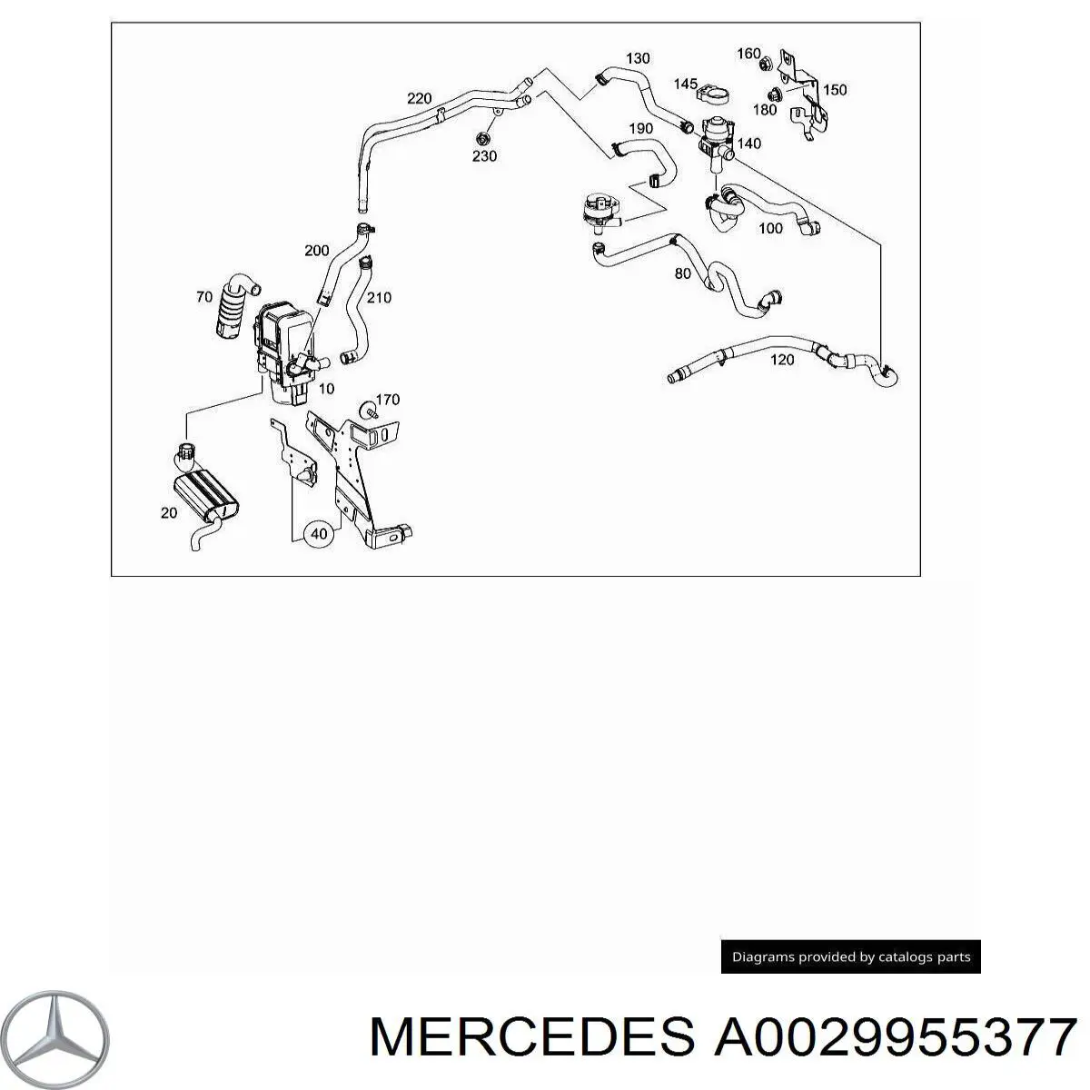 A0029955377 Mercedes Braçadeira de tubo do freio