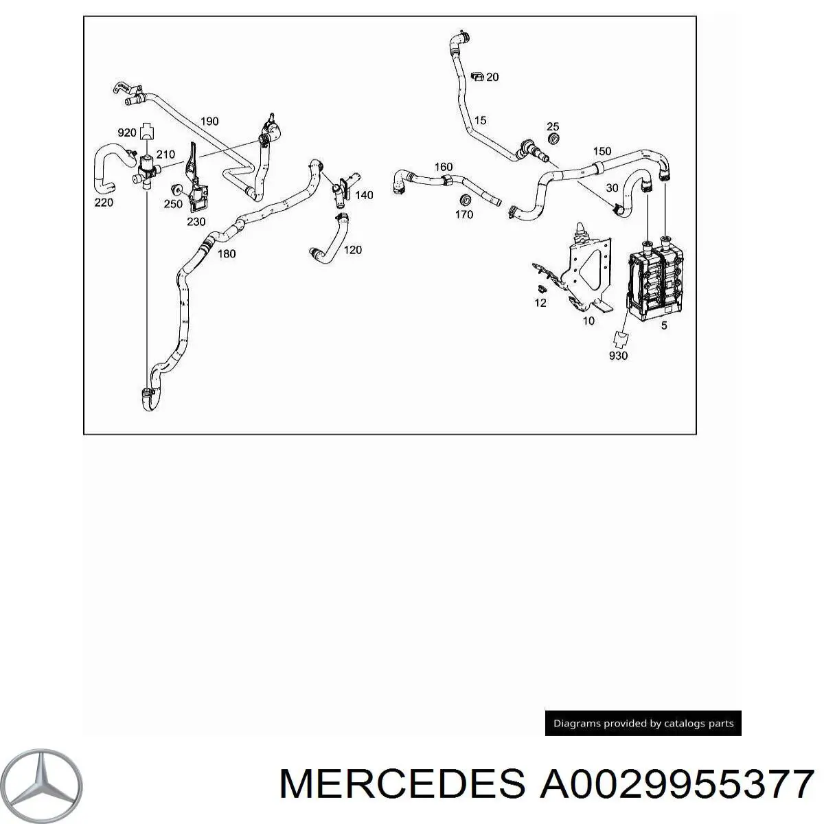 Braçadeira de tubo do freio Mercedes A0029955377 preço, a partir de 4,81 USD