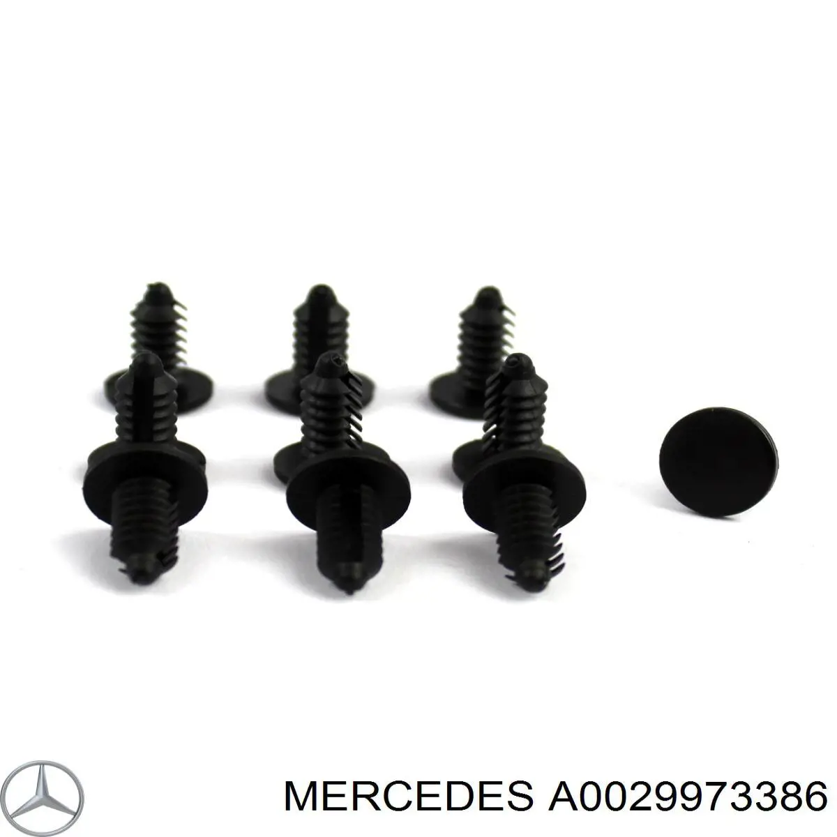 A0029973386 Mercedes Cápsula (prendedor) de fixação de revestimento da porta