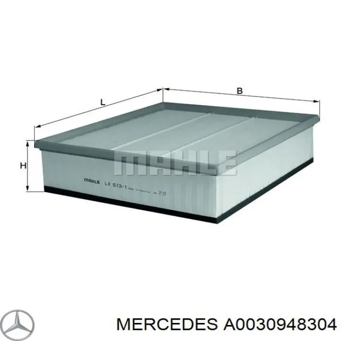 Filtro de ar Mercedes A0030948304 preço, a partir de 16,09 USD