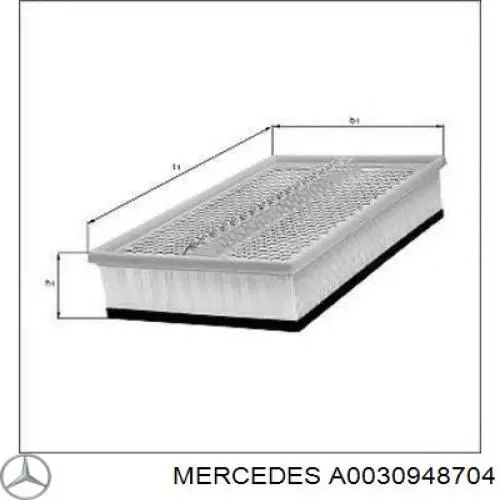 Filtro de ar Mercedes A0030948704 preço, a partir de 111,86 USD