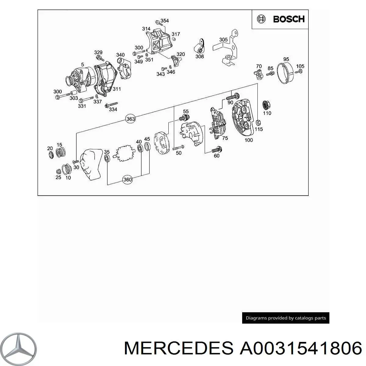 Relê-regulador do gerador (relê de carregamento) Mercedes A0031541806 preço, a partir de 33,89 USD