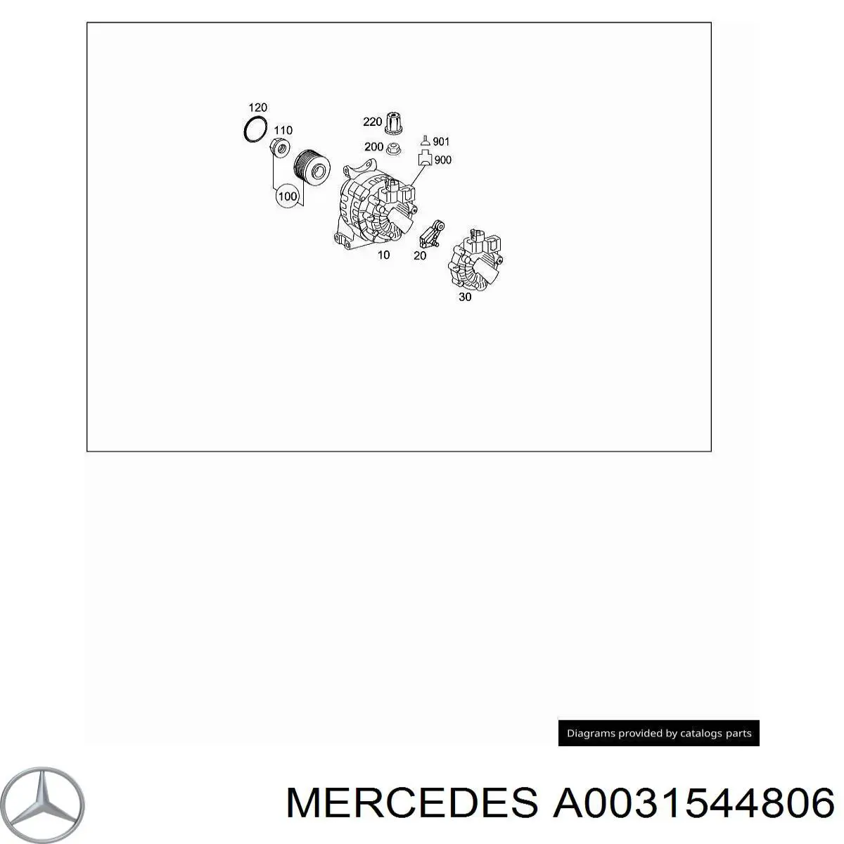 A0031544806 Mercedes Relê-regulador do gerador (relê de carregamento)