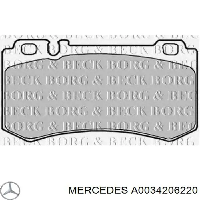 Compre A0034206220 Mercedes Sapatas do freio traseiras de disco