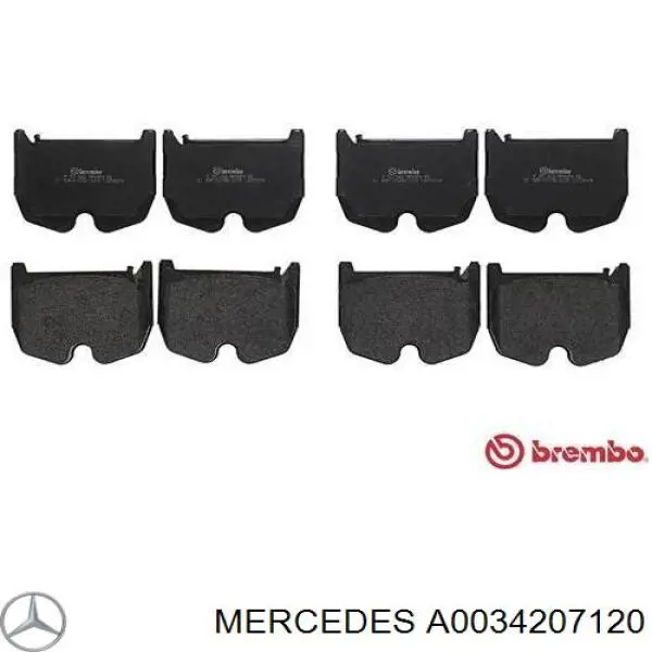 Compre A0034207120 Mercedes Sapatas do freio dianteiras de disco