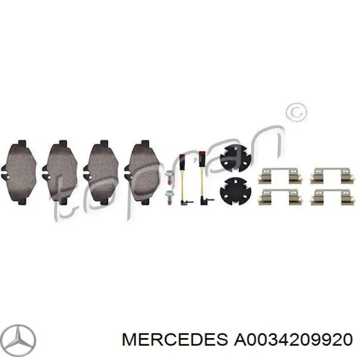 Sapatas do freio dianteiras de disco Mercedes A0034209920 preço, a partir de 35,00 USD