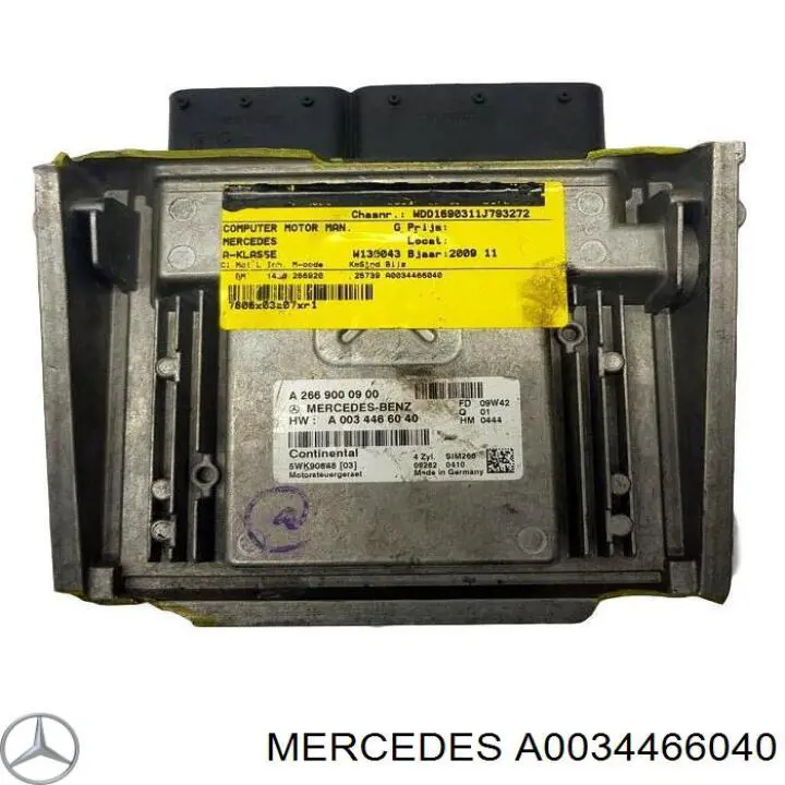 A0034466040 Mercedes Módulo de direção (Centralina eletrônica) de motor