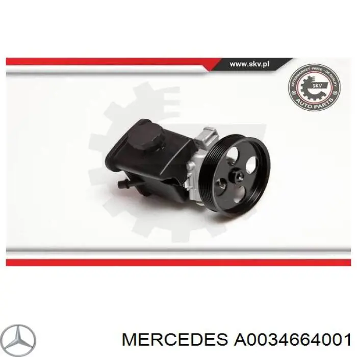 Bomba da Direção hidrâulica assistida Mercedes A0034664001 preço, a partir de 68,22 USD