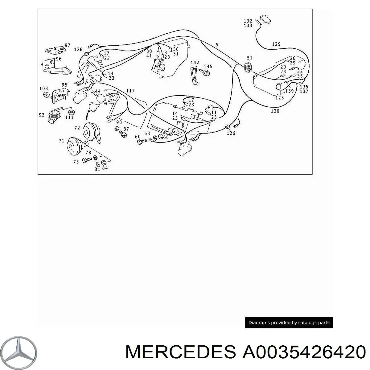 Sinal sonoro (cláxon) Mercedes A0035426420 preço, a partir de 68,79 USD
