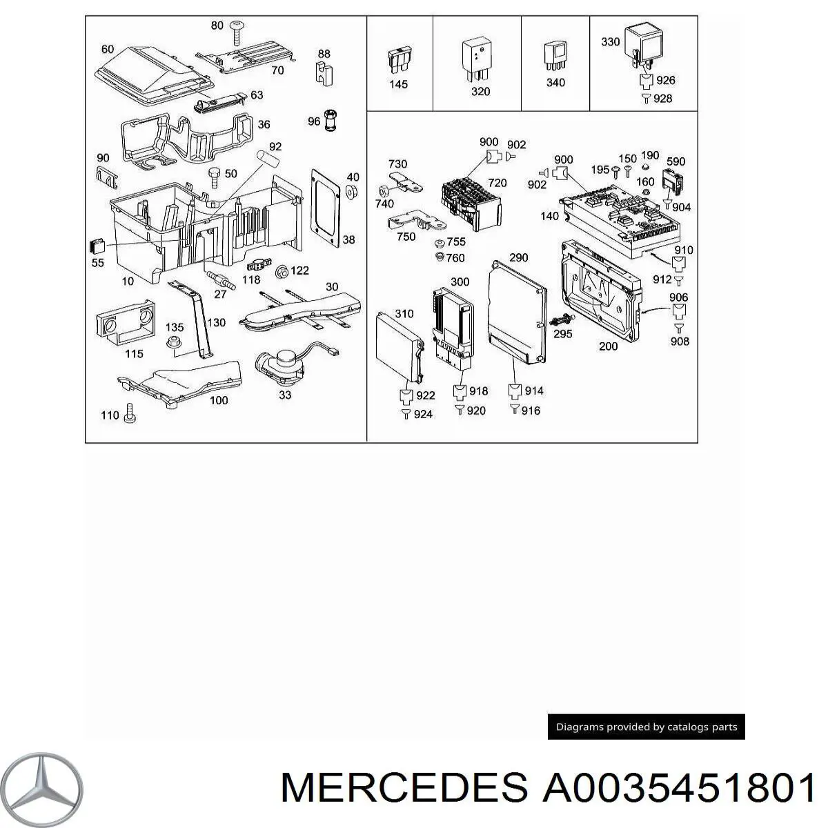 Unidade traseira do salão de dispositivos de segurança Mercedes A0035451801 preço, a partir de 16,12 USD