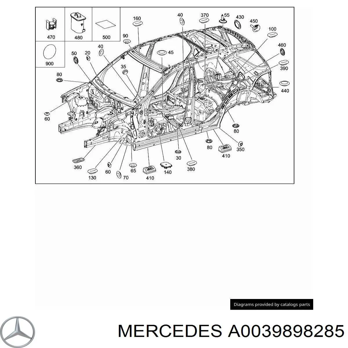 A0039898285 Mercedes Tampa de tanque de fluido para lavador