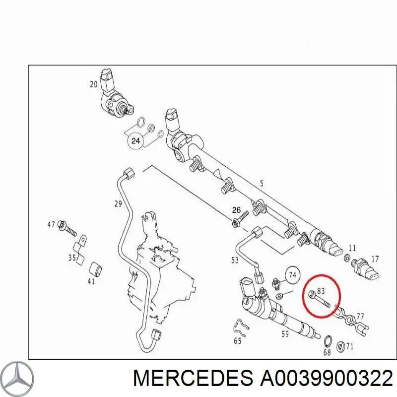 Parafuso de fixação do injetor Mercedes 0039900322 preço, a partir de 3,31 USD