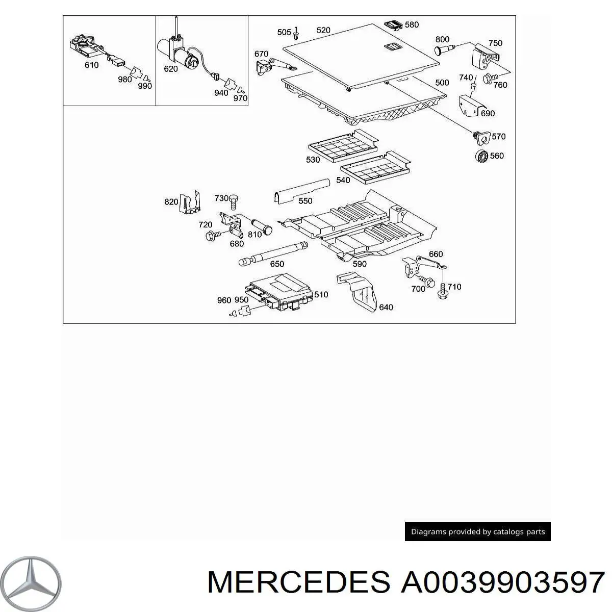 Compre A0039903597 Mercedes Cápsula (prendedor) de fixação do forro do pára-choque do pára-lama dianteiro