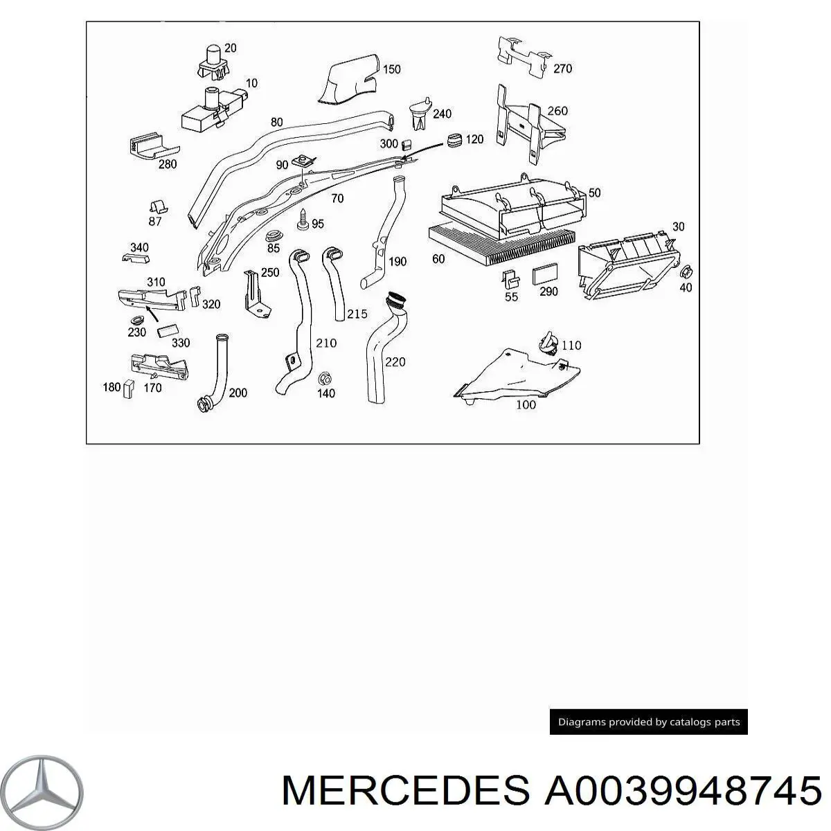 Cápsula (prendedor) de fixação de protetor de lama Mercedes A0039948745 preço, a partir de 1,24 USD