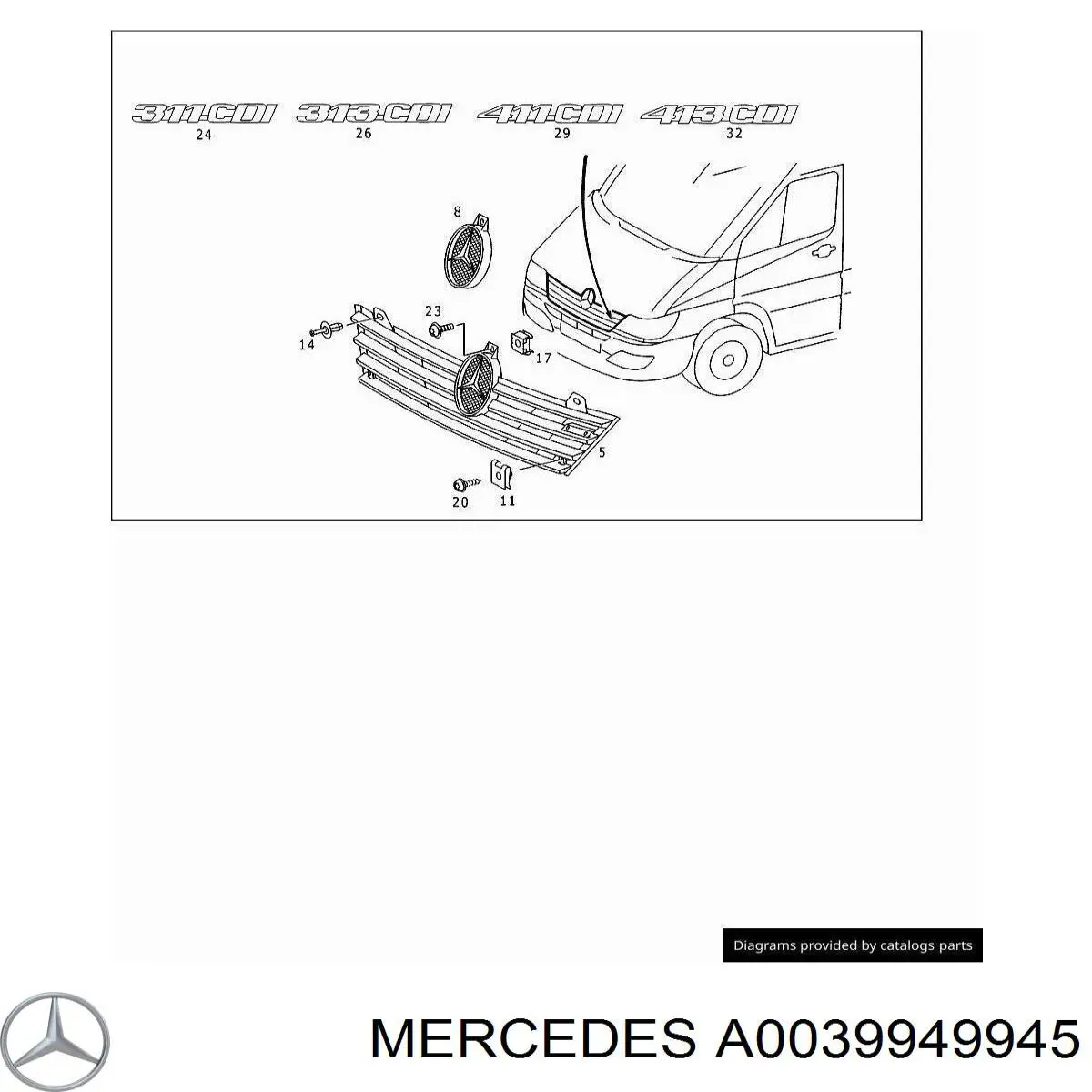 A0039948645 Mercedes 
