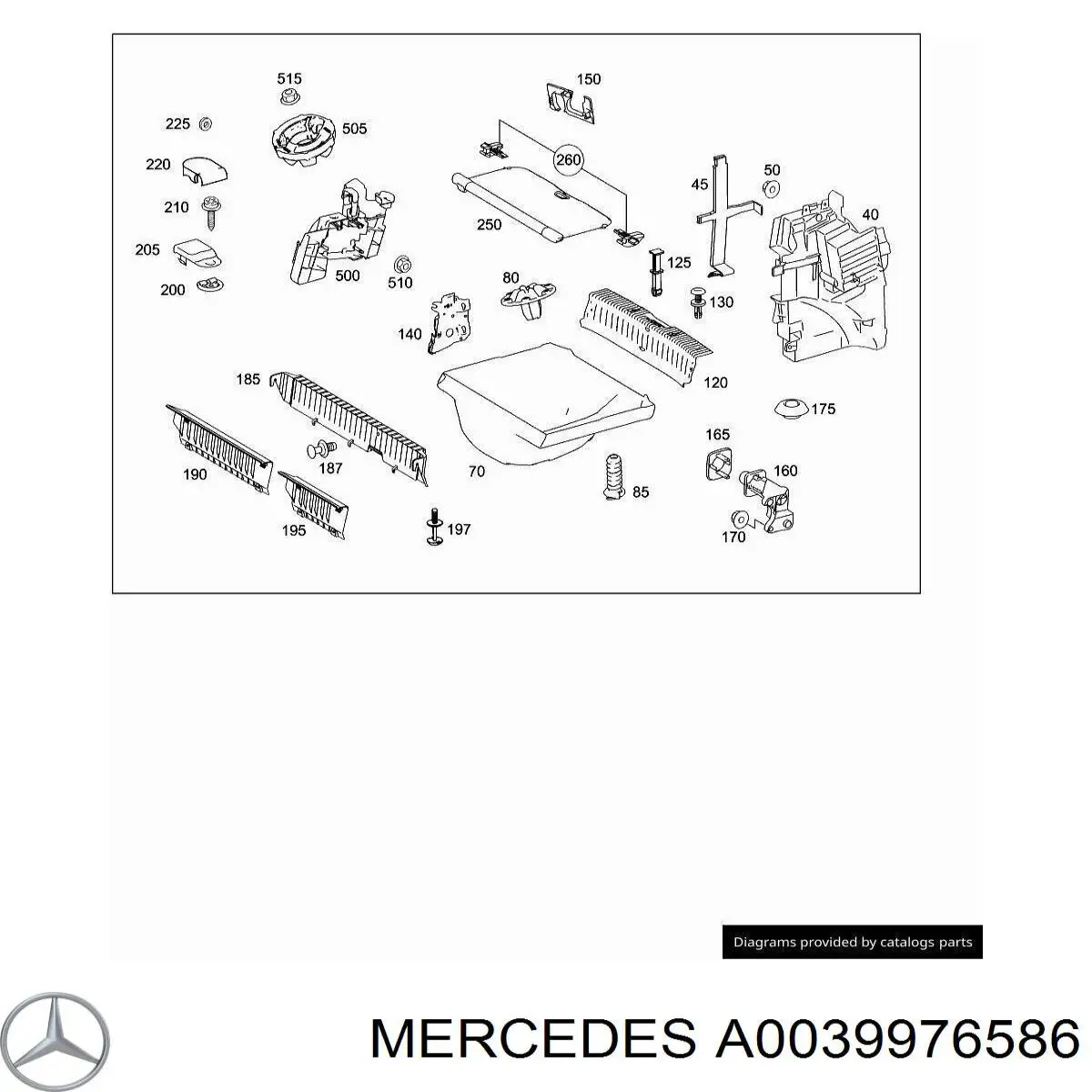 A0039976586 Mercedes Tampa de tanque de fluido para lavador