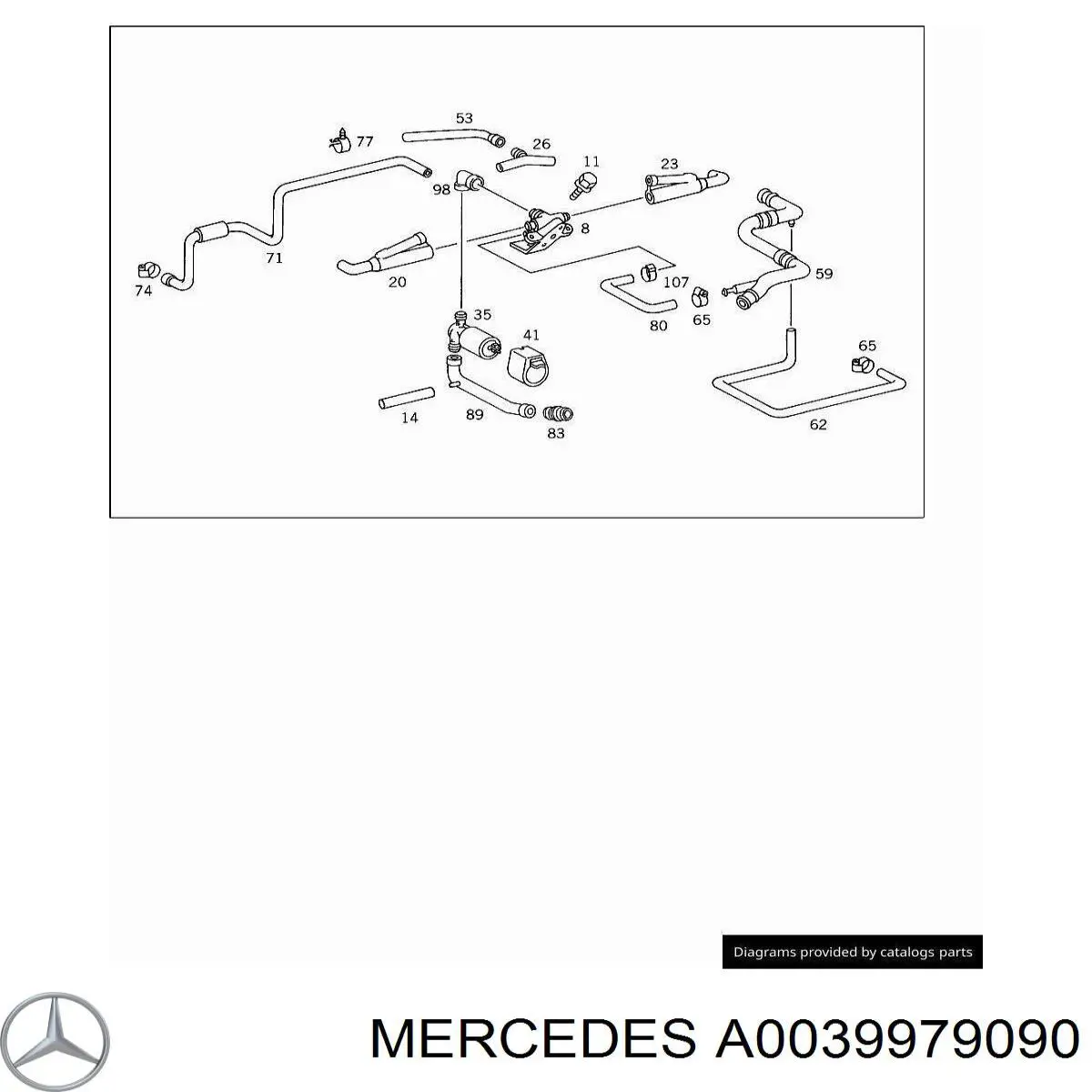 A0039979090 Mercedes Braçadeira de silenciador dianteira