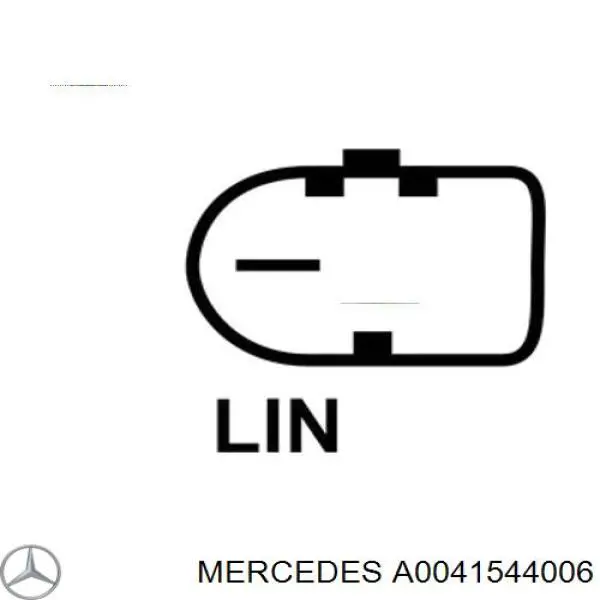 A0041544006 Mercedes Relê-regulador do gerador (relê de carregamento)